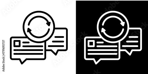 Community Icon Set White Style Collection