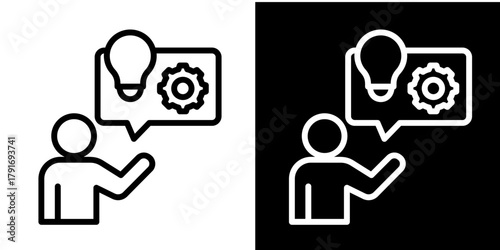 Imagination Icon Set White Style Collection