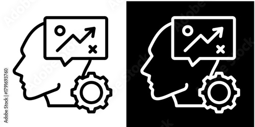 Logical Thinking Icon Set White Style Collection