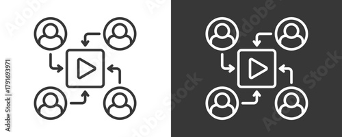 Suscribe Icon Set Vector Collection Isolated In Black And White
