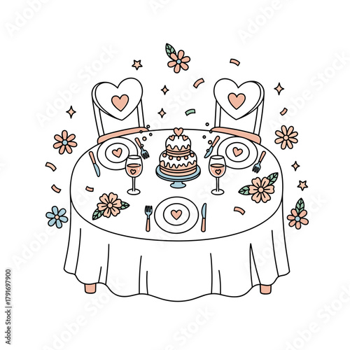 wedding table setup