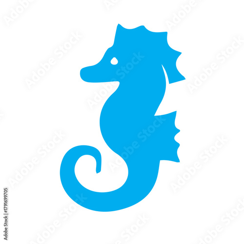 Black Stylized Seahorse Icon