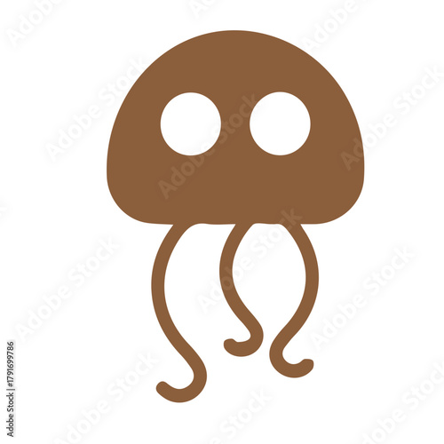 Black Stylized Seahorse Icon