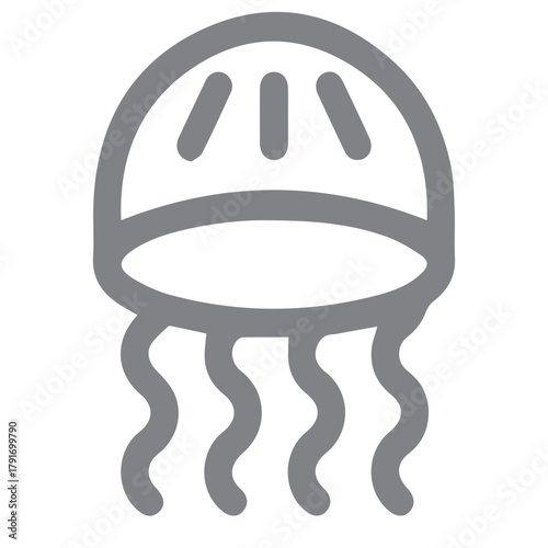 Black Stylized Seahorse Icon