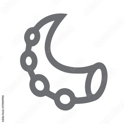 Black Stylized Seahorse Icon