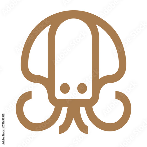 Black Stylized Seahorse Icon