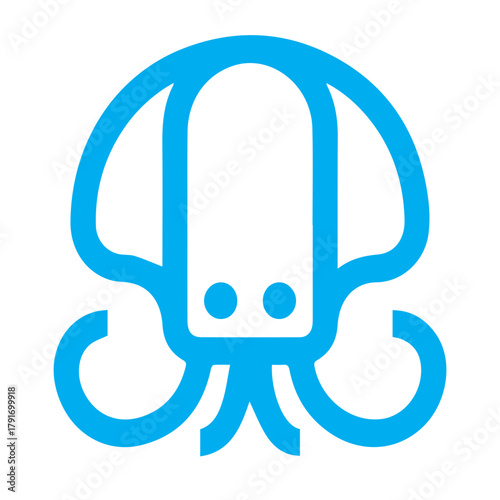 Black Stylized Seahorse Icon