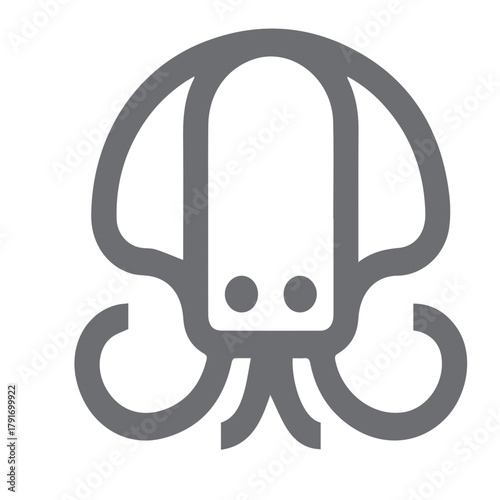 Black Stylized Seahorse Icon