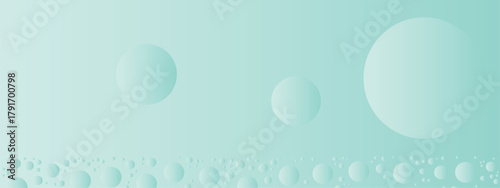 Abstract background with circles and spheres light blue gradient modern and minimalist design EPS vector