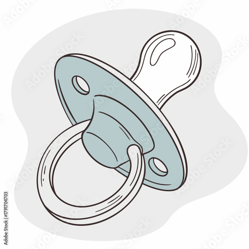 Illustration of a baby pacifier