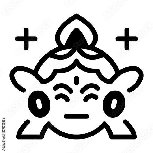 This Durga Puja icon is suitable for India Culture.