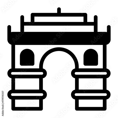 This Gate of India icon is suitable for India Culture.