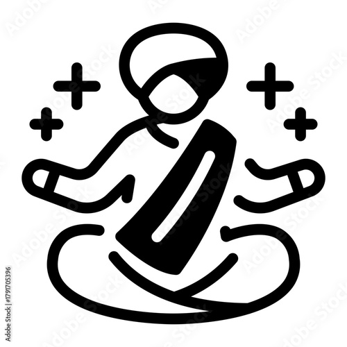 This Yoga icon is suitable for India Culture.