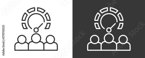 Performance Icon Set Vector Collection Isolated In Black And White