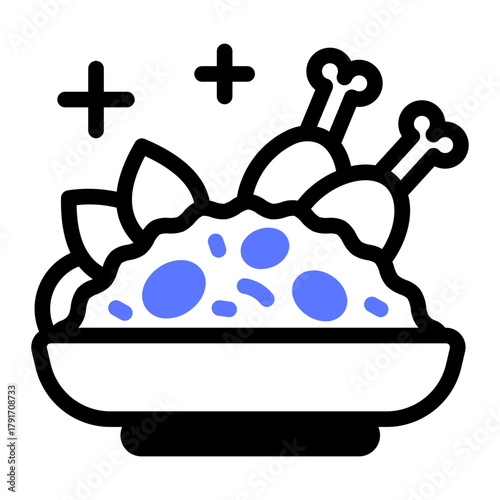 This Biryani icon is suitable for India Culture.