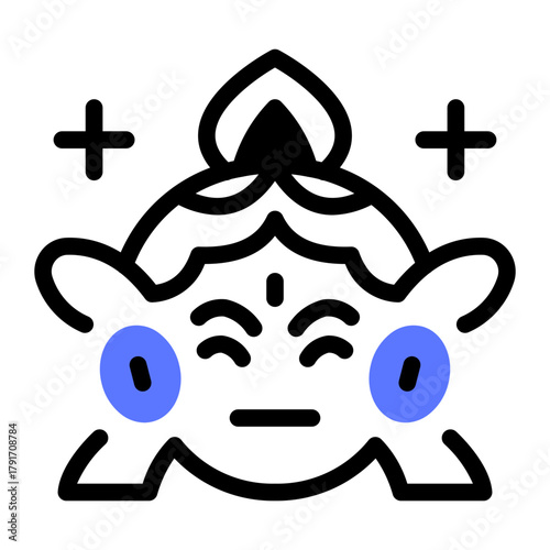 This Durga Puja icon is suitable for India Culture.