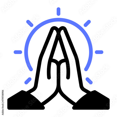 This Namaste icon is suitable for India Culture.