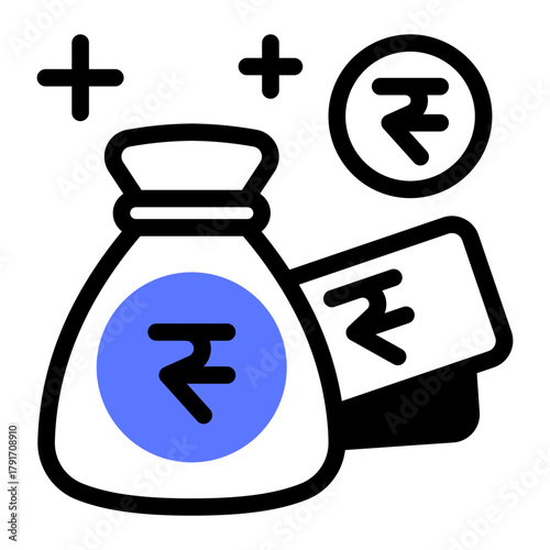 This Rupee icon is suitable for India Culture.