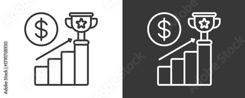 Achievement Icon Set Vector Collection Isolated In Black And White