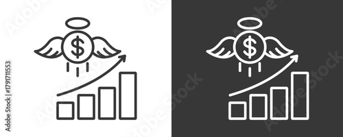 Cost And Revenue Icon Set Vector Collection Isolated In Black And White