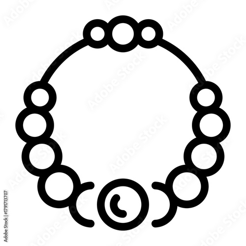 This Beads necklace icon is suitable for Mardi Gras.