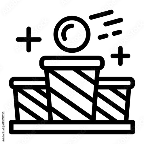 This Beer pong icon is suitable for Mardi Gras.