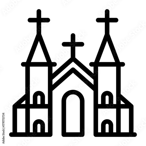 This Church icon is suitable for Mardi Gras.