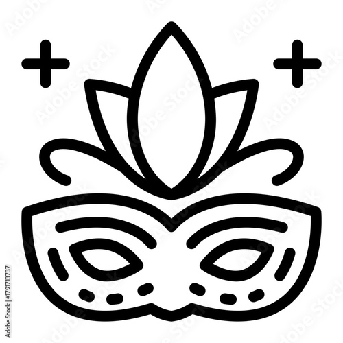 This Carnival mask_1 icon is suitable for Mardi Gras.
