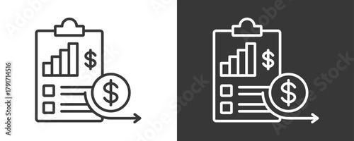 Expenses Icon Set Vector Collection Isolated In Black And White