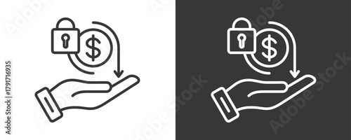 Cost Saving Icon Set Vector Collection Isolated In Black And White