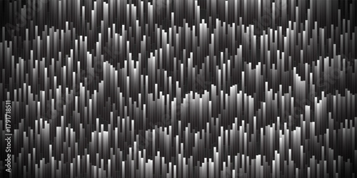 Abstract monochromatic background. Array vertical lines gradient. Pixel gradient lines design. Vector Illustration.