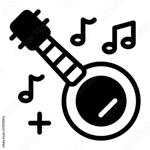 This Banjo icon is suitable for Mardi Gras.