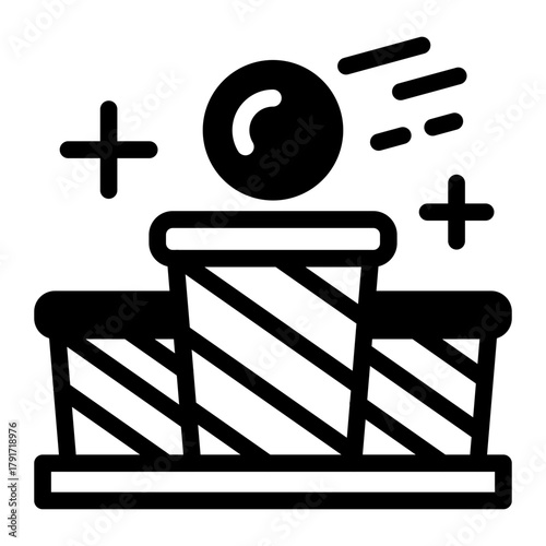 This Beer pong icon is suitable for Mardi Gras.