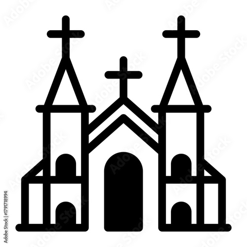 This Church icon is suitable for Mardi Gras.