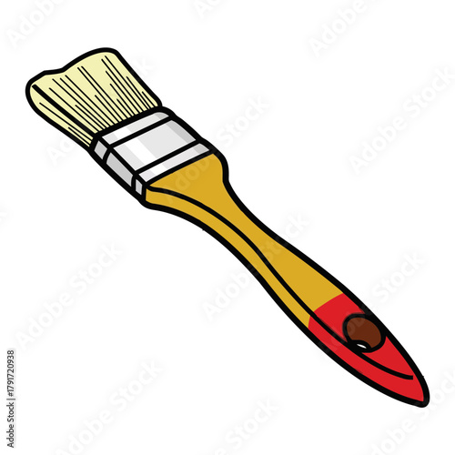 Simple Hand Drawn Cartoon Paint Brush Illustration