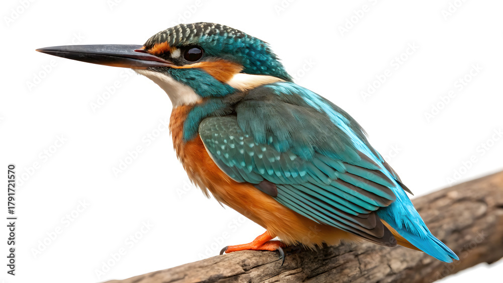 Fototapeta premium Vibrant kingfisher perched on a branch