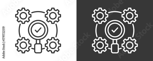 Value Chain Icon Set Vector Collection Isolated In Black And White