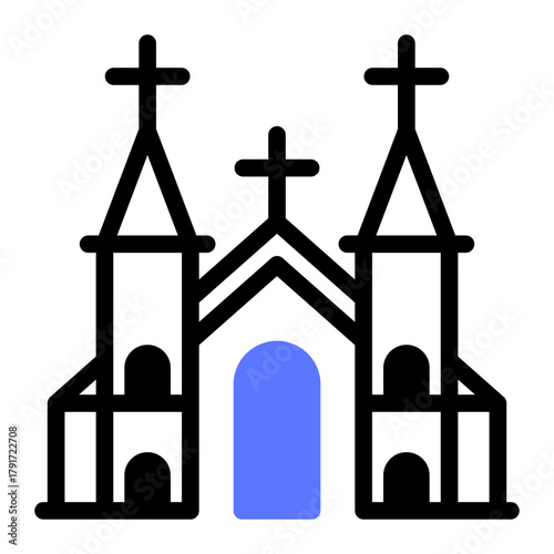 This Church icon is suitable for Mardi Gras.