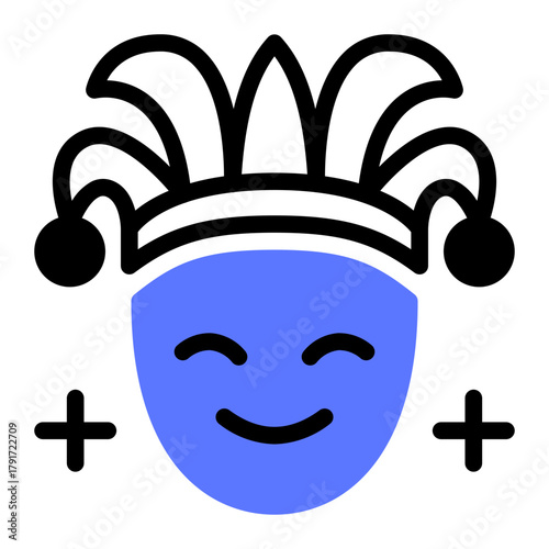 This Carnival mask icon is suitable for Mardi Gras.