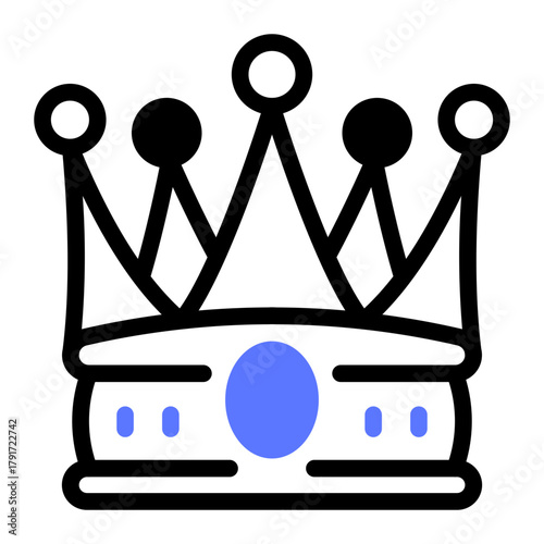 This Crown icon is suitable for Mardi Gras.