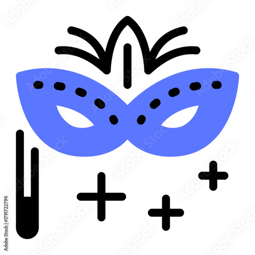 This Eye mask icon is suitable for Mardi Gras.