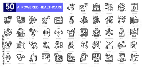 AI Powered Healthcare theme iconset
