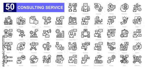 Consulting service theme iconset