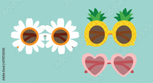 Fun and colorful sunglasses for a bright summer day.