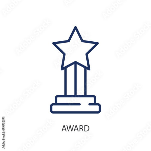Award thin line icons. Original vector illustration.