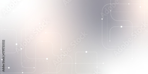 Vector digital technology gradient background. Concept with technology white line. Abstract futuristic background with crossed line and dots vector Illustration. design Network and Connection concept	