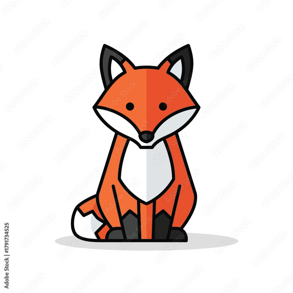 Obraz premium Standing Fox Illustration