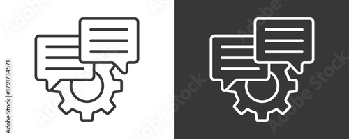 Communication Icon Set Vector Collection Isolated In Black And White
