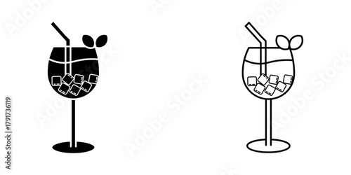 Drink set icon, vectors illustration on white background