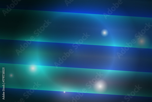 Abstract blue green planet light streaks